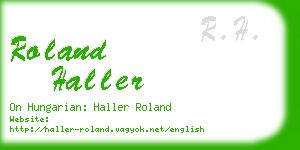 roland haller business card